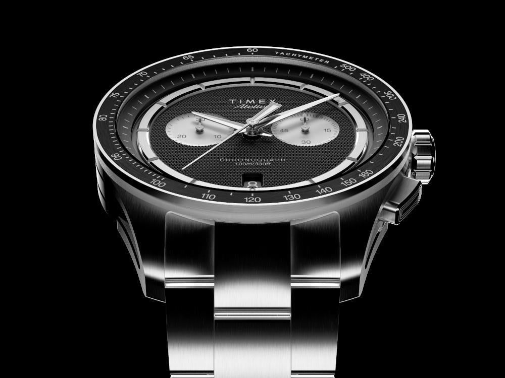 Timex Atelier Chronograph M1q Quartz Uhr, Schwarz, 40 mm, TW6A06900