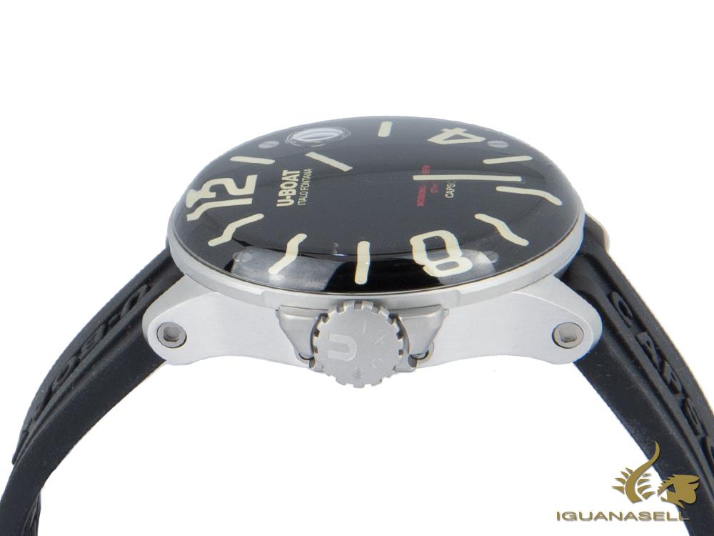 U-Boat Capsoil SS Quartz Uhr, Edelstahl 316L , Schwarz, 45 mm, 8110/A