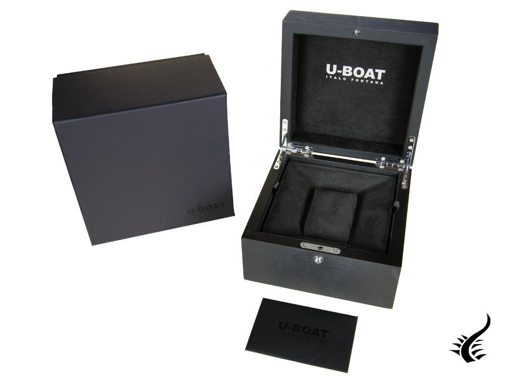 U-Boat Classico Automatik Uhr, Edelstahl 316L , IPB, Schwarz, 40mm, 6951