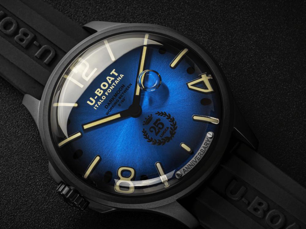 U-Boat Capsoil Darkmoon 25° Blue Soleil PVD Quartz Uhr, Limitierte Edition, 2028