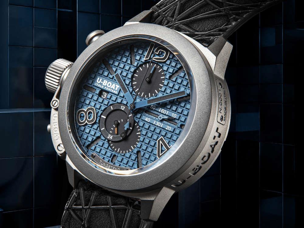 U-Boat Classico Automatik Uhr, Titan, Blau, 45 mm, Limitierte Edition, 3003