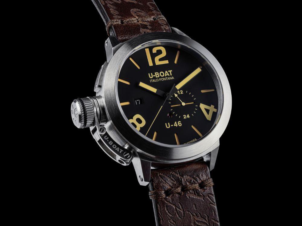 U-Boat Classico U46 AS1 Automatik Uhr, Edelstahl, Schwarz, 46 mm, 4646