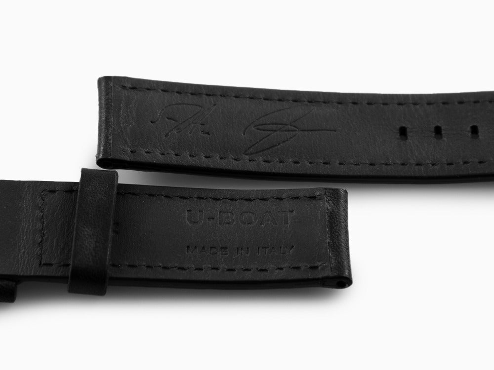 U-Boat Accesorios Armband, Leder, Schwarz, 22mm, 7935/Z
