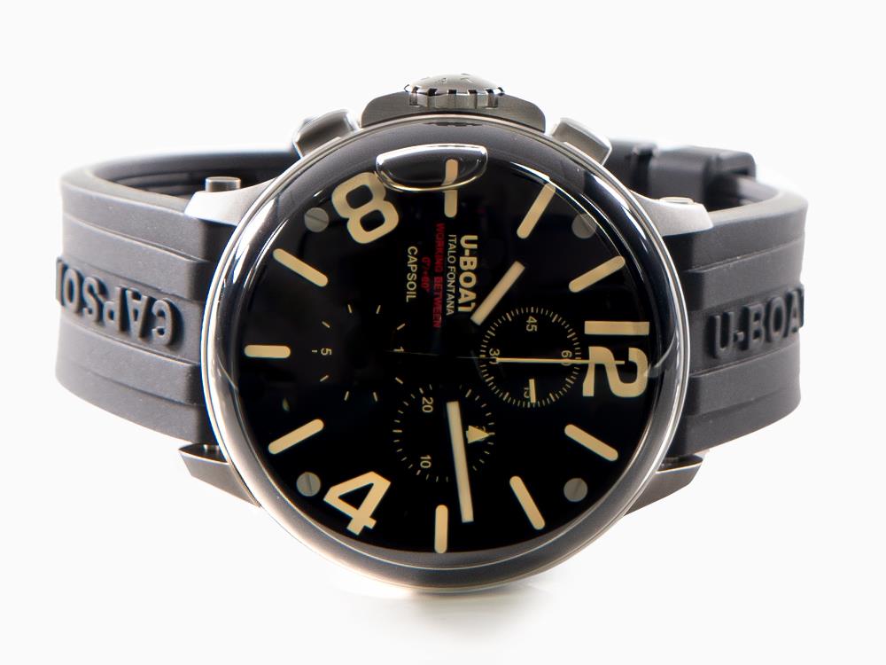 U-Boat Capsoil Chrono SS Quartz Uhr, Schwarz, 45 mm, 8111/C