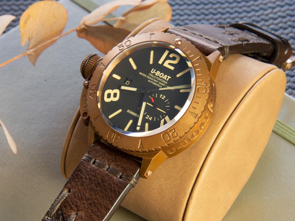 U-Boat Classico Sommerso Automatik Uhr, Bronze,, Schwarz, 46 mm, 8486