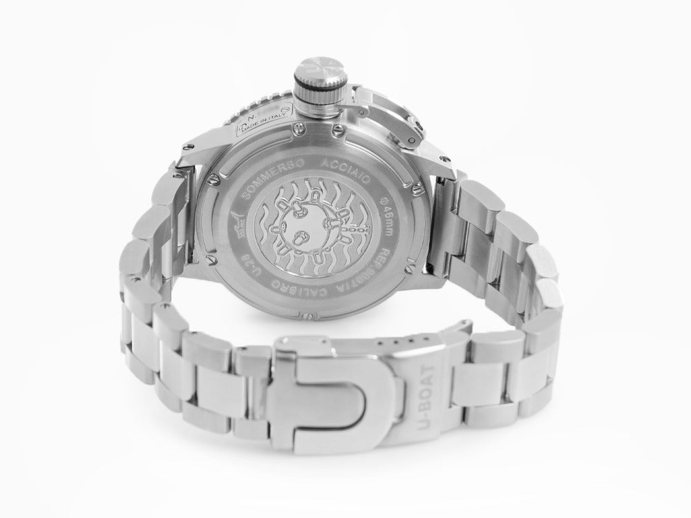 U-Boat Classico Sommerso Automatik Uhr, Edelstahl, Schwarz, 46 mm, 9007/A/MT