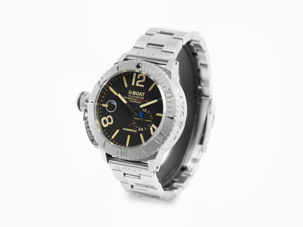 U-Boat Classico Sommerso Automatik Uhr, Edelstahl, Schwarz, 46 mm, 9007/A/MT