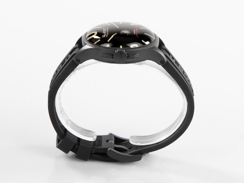 U-Boat Capsoil Darkmoon Quartz Uhr, Edelstahl, DLC, 40 mm, Schwarz, 9019