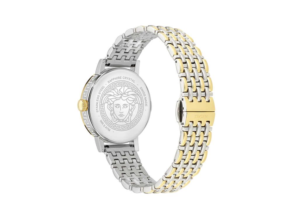 Versace Greca Fortuna Quartz Uhr, PVD Gold, Grün, 35 mm, Shapir-Glas, VE0A00325