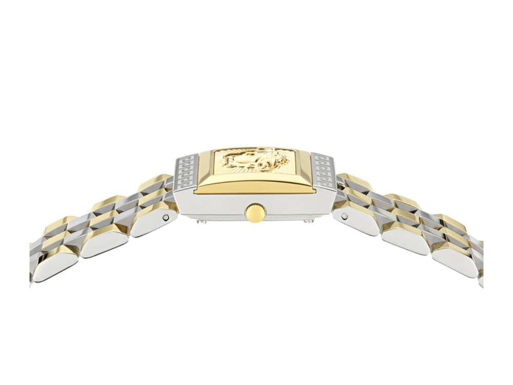 Versace Reveal Quartz Uhr, PVD Gold, Grün, 18mm x 25 mm, Shapir-Glas, VE0C00125