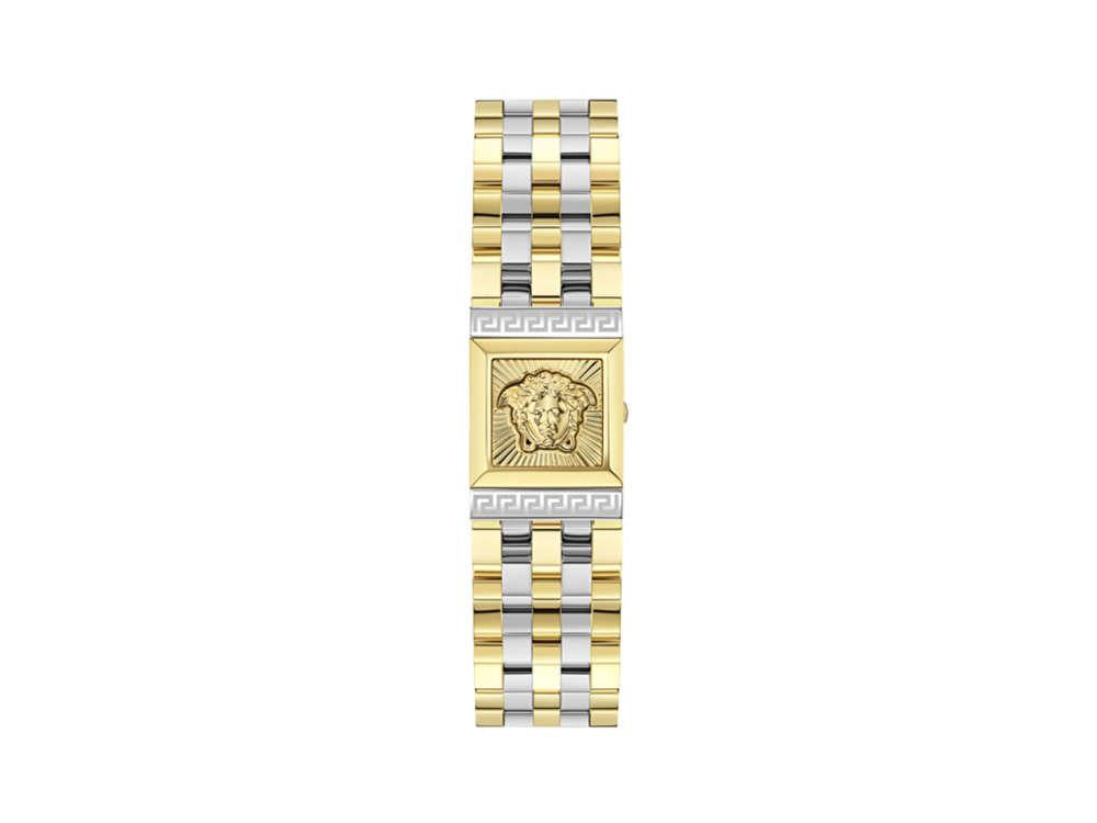 Versace Reveal Quartz Uhr, PVD Gold, Grün, 18mm x 25 mm, Shapir-Glas, VE0C00125