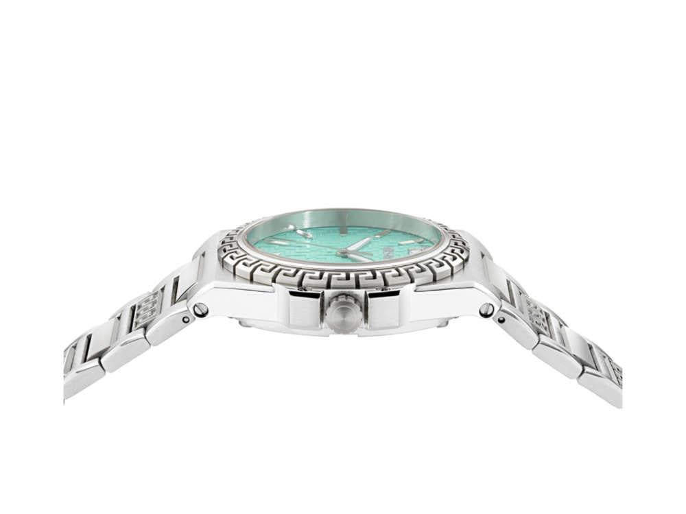 Versace Greca Reaction Quartz Uhr, Türkis, 38 mm, Shapir-Glas, VE0D00325
