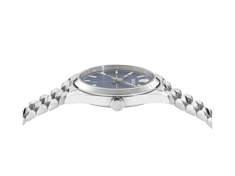 Versace Millenyium Quartz Uhr, Blau, 40 mm, Shapir-Glas, VE0G00325