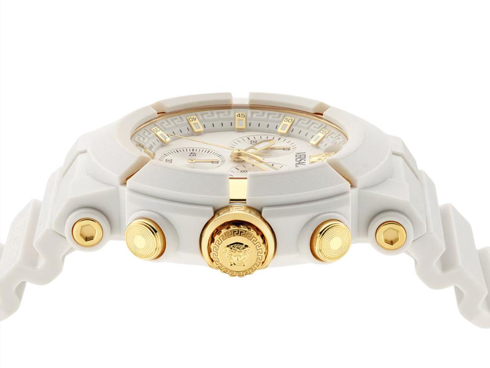 Versace Real Active ChronoQuartz Uhr, Recycelter Stahl, Weiss, 45 mm, VE0L00525
