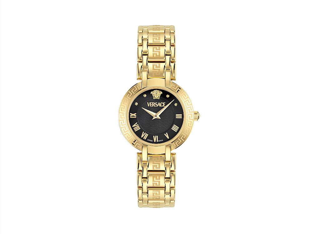 Versace Antlia Quartz Uhr, Recycelter Stahl, Schwarz, 34 mm, VE0P00625
