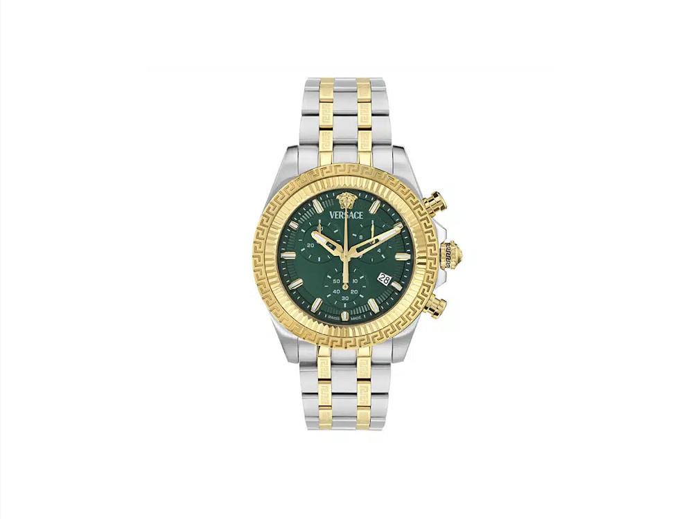 Versace Fornax Automatik Uhr, Recycelter Stahl, Grün, 43 mm, VE0W00425