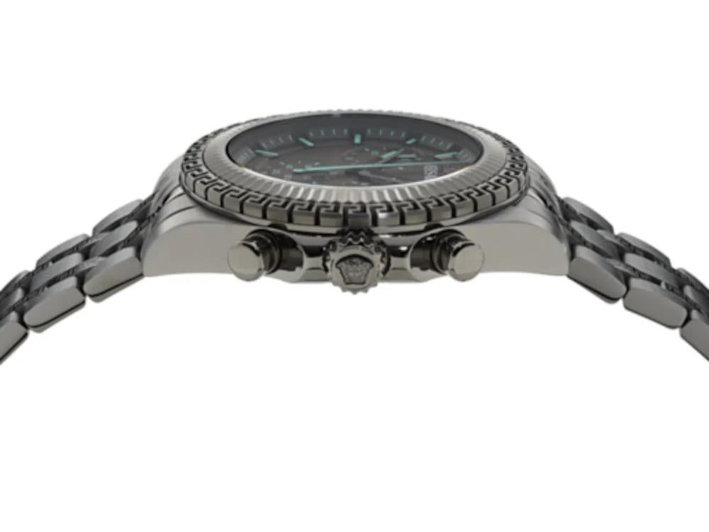 Versace Fornax Quartz Uhr, Schwarz, 43 mm, Shapir-Glas, VE0W00625