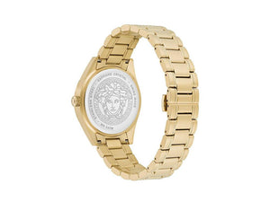 Versace V Code Quartz Uhr, PVD Gold, 42 mm, Shapir-Glas, VE6A00623