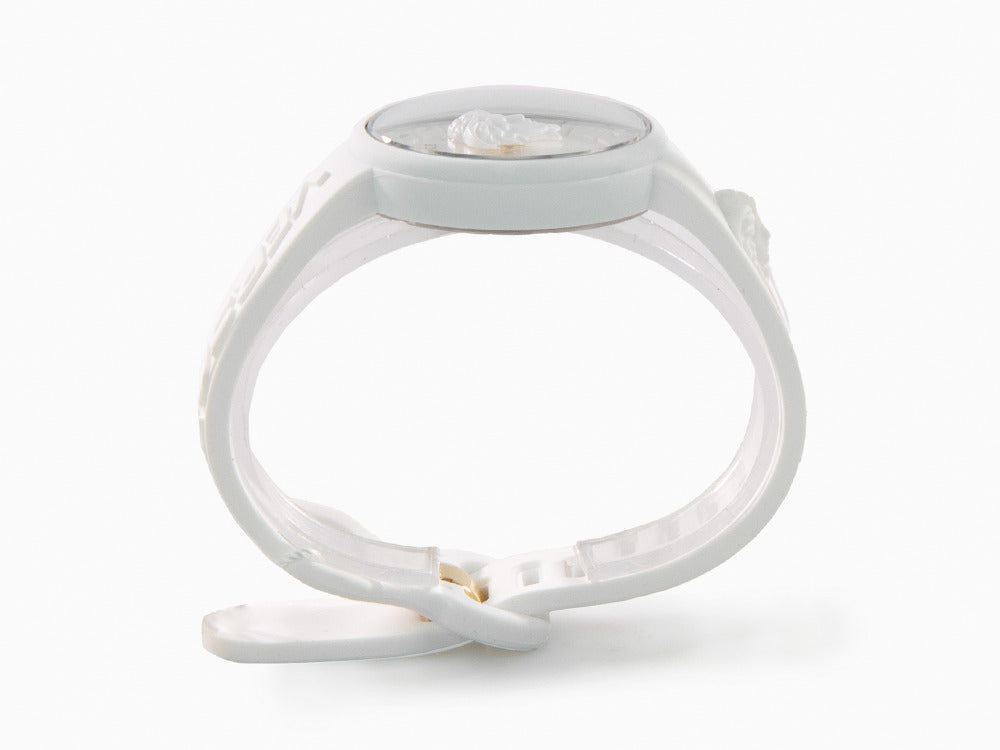 Versace Medusa Pop Quartz Uhr, Silikone, Weiss, 39 mm, VE6G00123