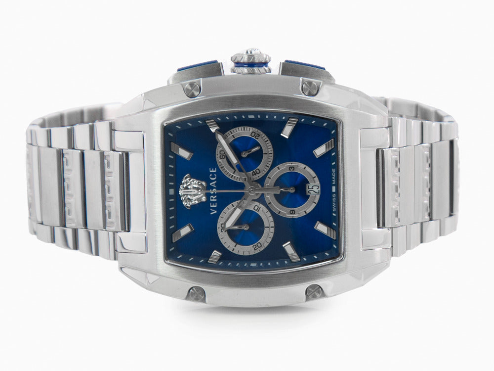 Versace Dominus Quartz Uhr, Blau, 42 x 49.50 mm, Shapir-Glas, VE6H00423