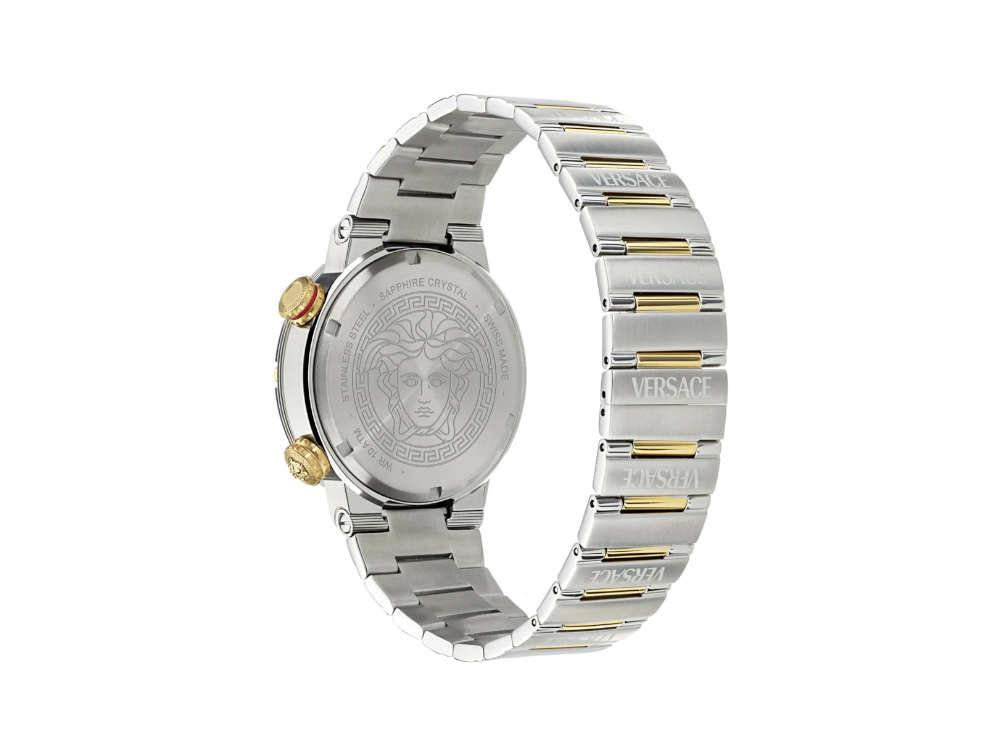 Versace Greca Logo Diver Quartz Uhr, Blau, 43 mm, Shapir-Glas, VE8G00424