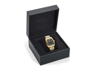 Versace Dominus Lady Quartz Uhr, PVD Gold, Schwarz, 44,8mm x 36mm, VE8K00524