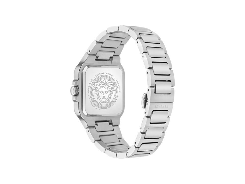 Versace Greca Edge Gent Quartz Uhr, Recycelter Stahl, Blau, 38 mm, VE9Y00226