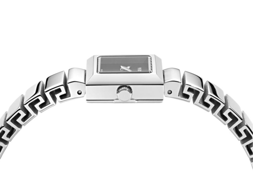Versace V_Square Quartz Uhr, Schwarz, Shapir-Glas, VEY900226