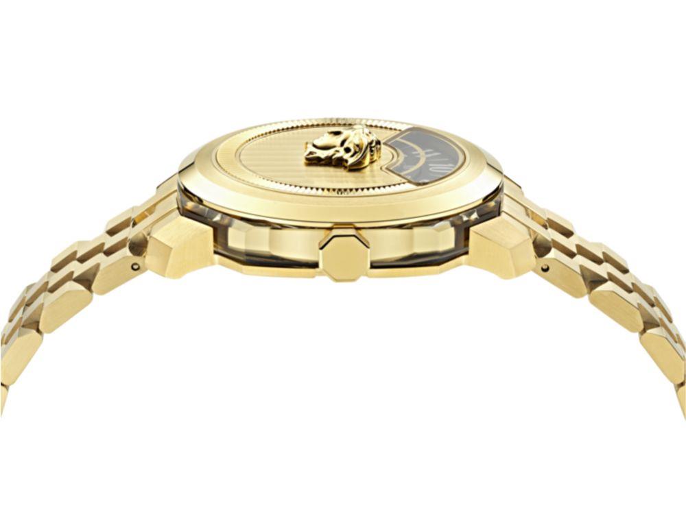 Versace Dylos 2.0 Quartz Uhr, Recycelter Stahl, Golden, 39.5 mm, VEYR00326