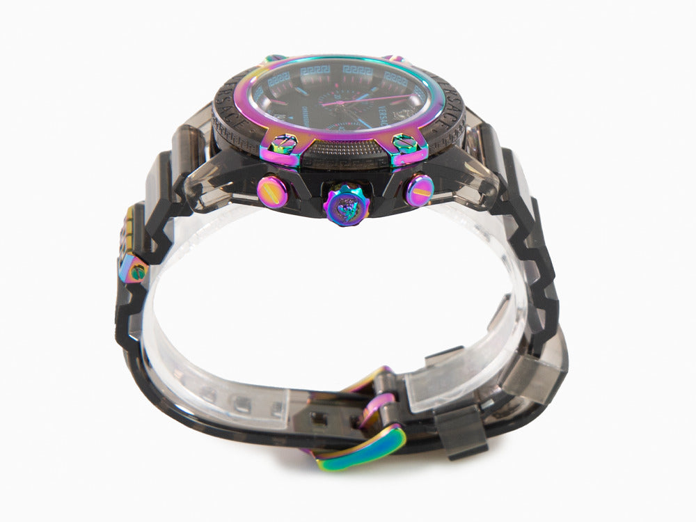 Versace Icon Active Quartz Uhr, Polycarbonat, Schwarz, 44 mm, VEZ701022