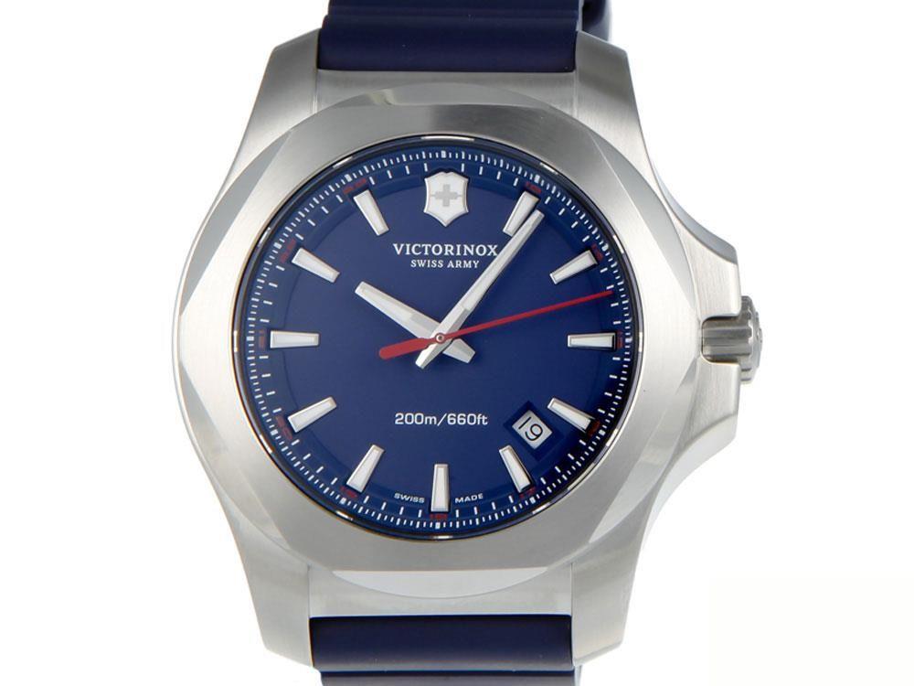 Victorinox I.N.O.X. Quartz Uhr, Blau, 43 mm, Kautschukband, V241688.1