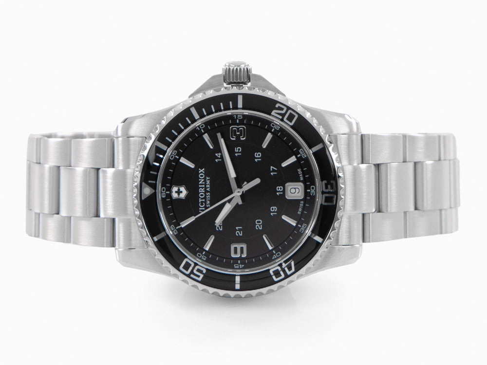 Victorinox Maverick Ladies Quartz Uhr, Schwarz, 34 mm, Stahl, 10 atm, V241701