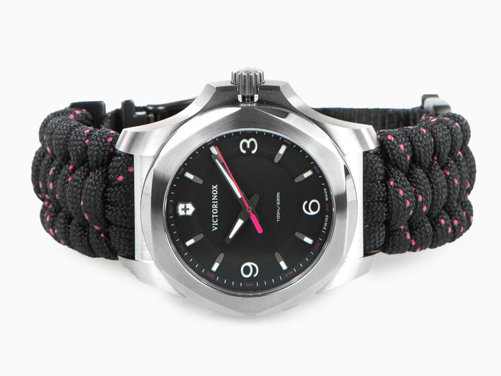 Victorinox I.N.O.X. Ladies Quartz Uhr, Schwarz, 37mm, Paracord, V241918