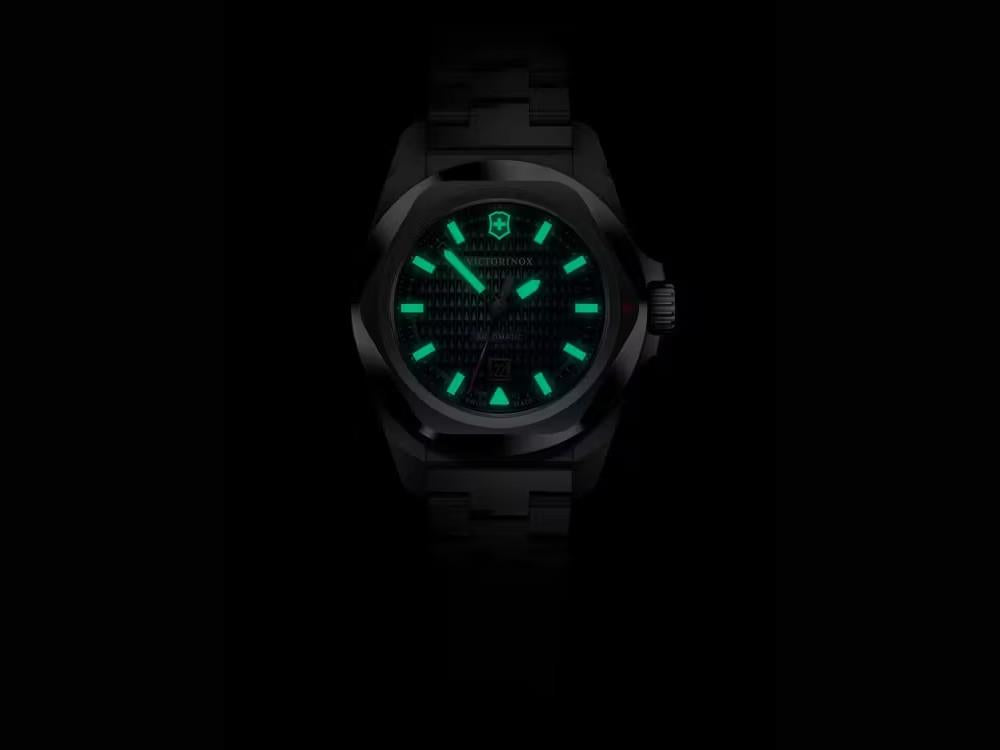 Victorinox I.N.O.X Small Ladies Automatik Uhr, Blau, 32 mm, 10 atm, Tag, V242026