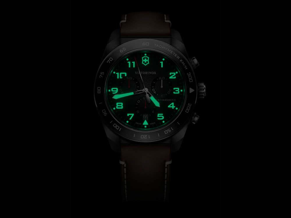 Victorinox Swiss Army Quartz Uhr, Schwarz, 42 mm, Chronograph, V242046