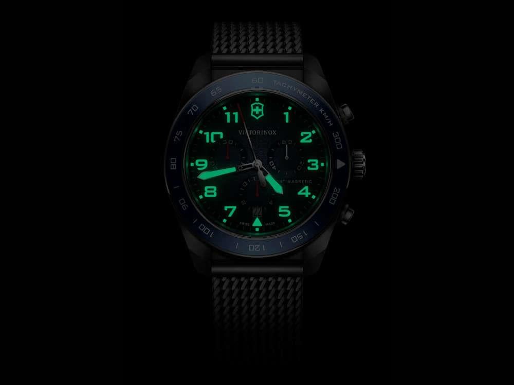 Victorinox Swiss Army Quartz Uhr, Blau, 42 mm, Chronograph, V242049