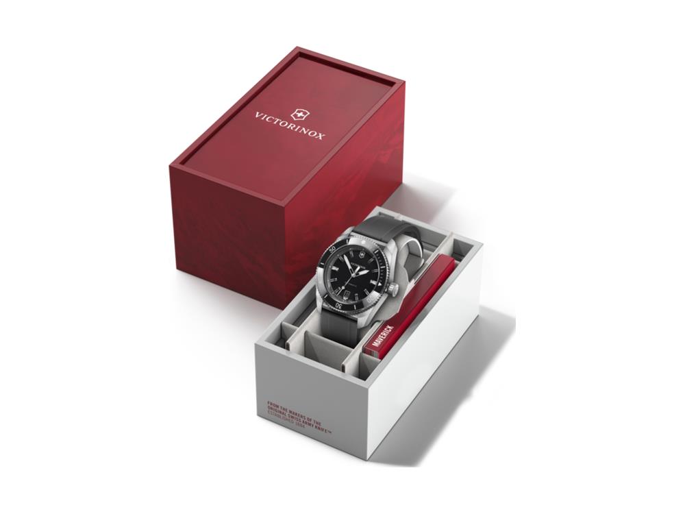 Victorinox Maverick Automatik Uhr, Edelstahl 316L , Schwarz, 39 mm, V242104