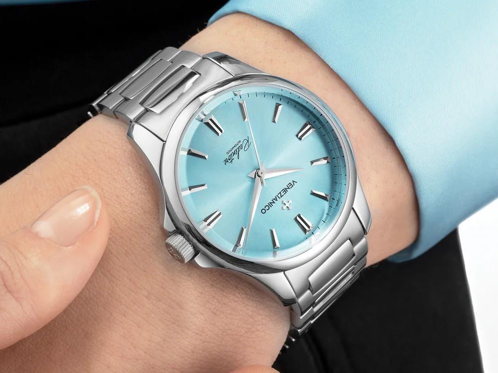 Venezianico Redentore Automatik Uhr, 36 mm, Hellblau, 1121502C
