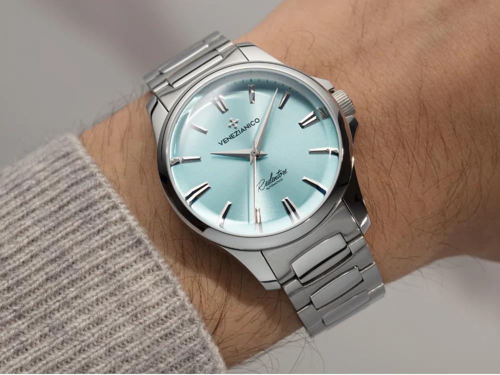 Venezianico Redentore Automatik Uhr, 36 mm, Hellblau, 1121502C