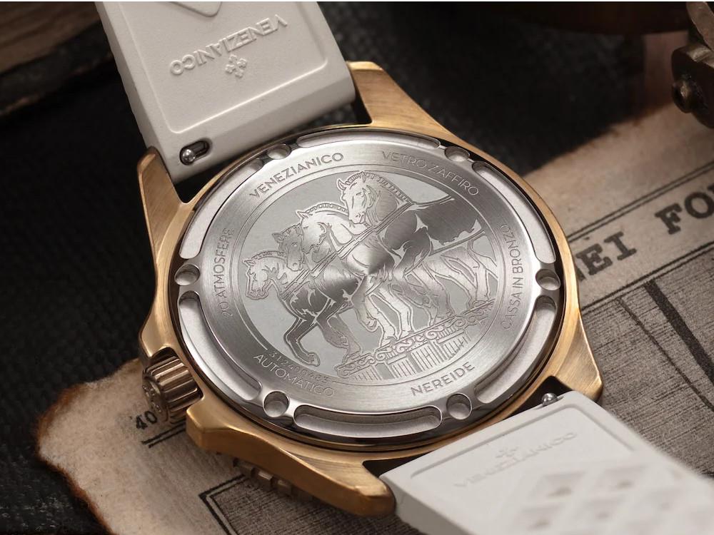 Venezianico Nereide Bronzo Automatik Uhr 39 mm, Weiss, 3121556