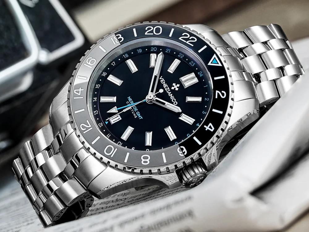 Venezianico Nereide Automatik GMT Ceratung™ Uhr, 42 mm, Schwarz, 4521500S