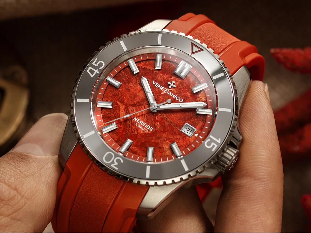 Venezianico Nereide Corallo Automatik Uhr, 42 mm, Rot, 4521546