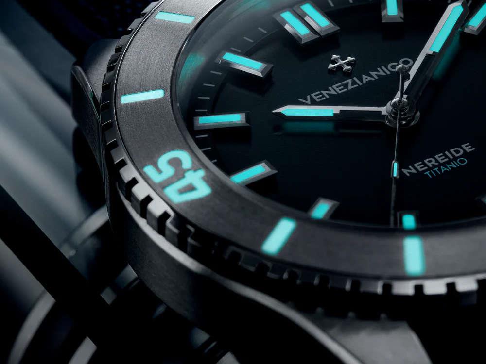 Venezianico Nereide Titanio Automatik Uhr, 42 mm, Blau, 4521558