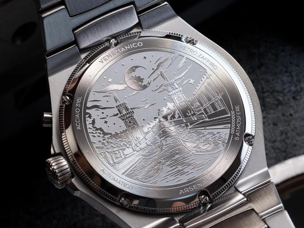 Venezianico Arsenale Calendario Automatik Uhr, 40 mm, Bordeaux, 6221581C