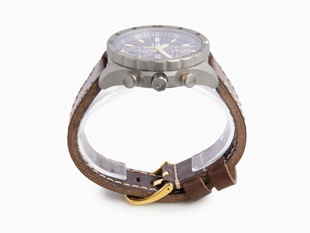 Vostok Europe Almaz Quartz Uhr, Titan, Grau, 47 mm, Chrono, 6S11-320H521