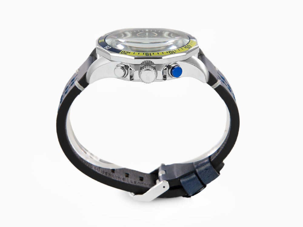 Vostok Europe Rocket N-1 Quartz Uhr, Blau, 46 mm, Chronograph, 6S21-225A708