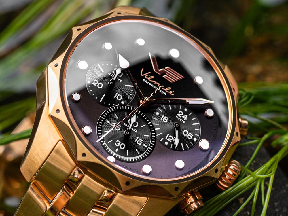 Vostok Europe Vilnelė Quartz Uhr, Schwarz, 39 mm, JS20-125B751-L-BK