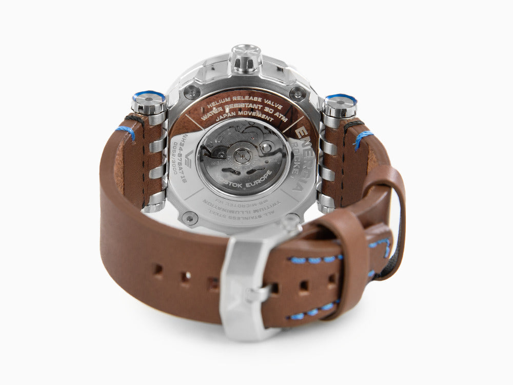 Vostok Europe Energia II GMT Automatik Uhr, Blau, Limitierte Ed NH34-575A716