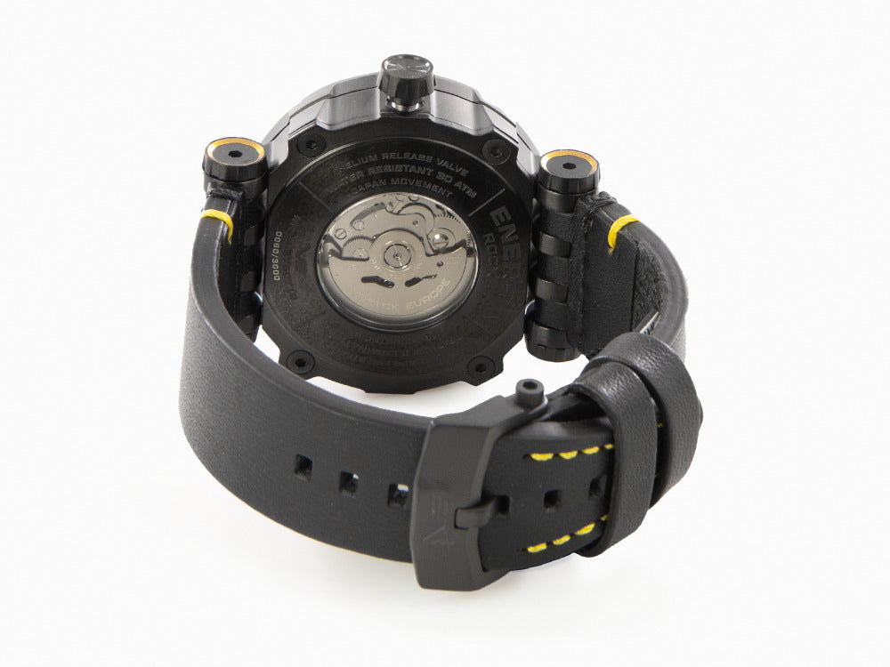 Vostok Europe Energia II GMT Automatik Uhr, PVD, Gelb, Limit Ed, NH34-575C719