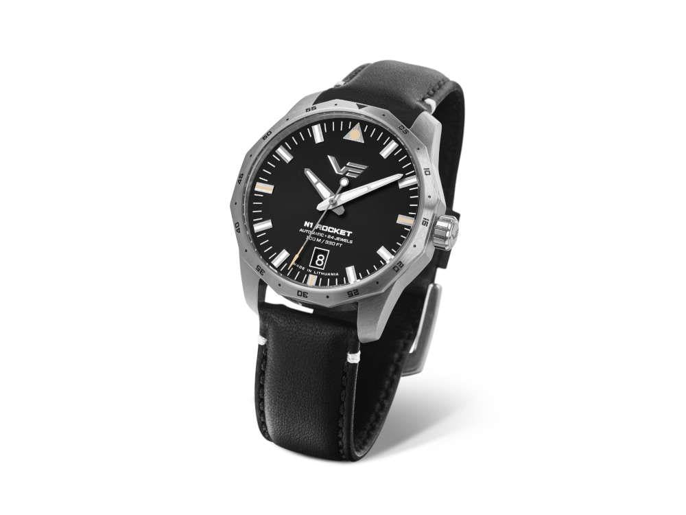 Vostok Europe Rocket N1 Compact Automatik Uhr, Schwarz, 39 mm, NH35-125A747-L-BK